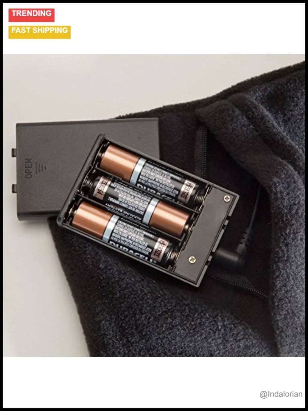 Micro Fleece Battery-Operated Heated Scarf with Pockets